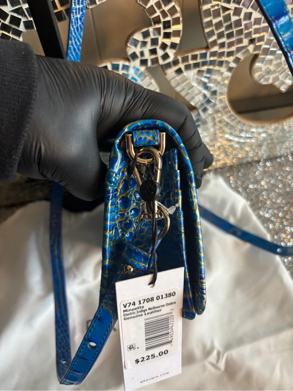 💕Brahmin Minuette Electric Indigo‎ Ombré Crossbody Bag